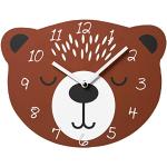 Horloges design marron à motif ours 