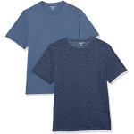 T-shirts bleu marine à fleurs en coton à manches courtes à manches courtes en lot de 2 Taille S look casual pour homme 