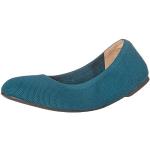 Chaussures casual turquoise en cuir synthétique respirantes à bouts ronds Pointure 37 avec un talon jusqu'à 3cm look casual pour femme 