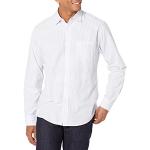 Chemises blanches à rayures en popeline à motif fleurs à manches longues à manches longues Taille S look casual pour homme 