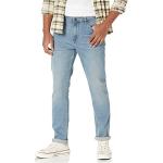 Jeans droits bleues claires en coton mélangé stretch W30 look fashion pour homme 