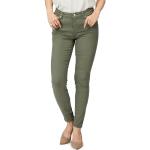 Jeans skinny vert olive en coton mélangé look fashion pour femme 