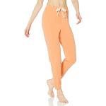 Pantalons de pyjama orange corail en éponge Taille S plus size look casual pour femme en promo 