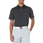 Polos de golf noirs à rayures respirants Taille XS plus size classiques pour homme 