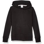 Amazon Essentials Sweatshirt à Capuche à Enfiler Fille, Noir, 3 Ans