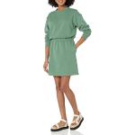 Robes sweat vertes en coton mélangé Taille L plus size look sportif pour femme 