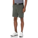 Shorts de golf vert olive à effet froissé plus size classiques pour homme 