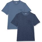 T-shirts bleus à fleurs à manches courtes à manches courtes en lot de 2 Taille XS look casual pour homme 