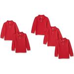Polos à manches longues rouges lot de 5 Taille 5 ans classiques pour garçon de la boutique en ligne Amazon.fr 