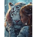 Tapis transparents en toile à motif tigres pour enfant 