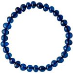 Bracelets de perles bleues foncé à perles en ambre look fashion pour femme 