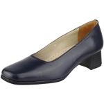 Amblers Walford Ladies Leather Court Navy Size 5