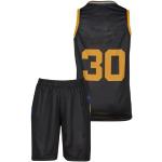 Amdrabola Warriors Stephen Curry Maillot de basket-ball pour enfant - Noir, bleu - Venez avec un short pour fans de basket-ball (4-13 ans)