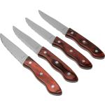 Couteaux à viande rouges en bois en lot de 4 