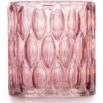 Bougeoirs en verre rose pastel en verre de 9 cm 