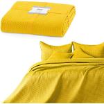 Jetés de lit jaunes en polyester 170x210 cm 