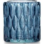Bougeoirs en verre bleues foncé en verre de 9 cm 