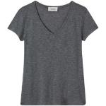 T-shirts col V American Vintage gris anthracite à col en V pour homme 