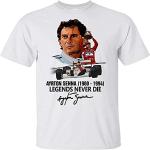 ames Ayrton Senna 1990-1994 Legends Never DIEE T-Shirt White for Men 3XL