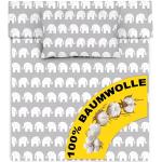 Housses de couette grises en coton à motif éléphants 100x135 cm pour enfant 