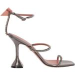 Amina Muaddi - Shoes > Sandals > High Heel Sandals - Gray -