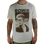 T-shirts à imprimés Amplified blancs David Bowie Taille L look fashion pour homme 