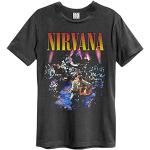 T-shirts Amplified en velours à motif New York à manches courtes Nirvana à manches courtes Taille M look fashion pour homme 