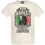 T-shirts Amplified blancs à manches courtes Bob Marley à manches courtes Taille L look fashion pour homme 