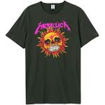 T-shirts à imprimés Amplified noirs Metallica Taille XXL look fashion pour homme 