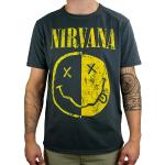 Amplified T-Shirt Nirvana Spliced Logo Charcoal Gris XL
