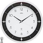 AMS f5854 Radio Horloge Murale, Bois, Multicolore, 35 x 35 x 12 cm
