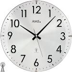 AMS Horloges Analogique Unisexe Verre Minéral Radio Argent 5973
