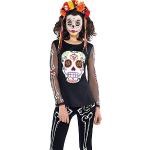 amscan- Jour des Morts Halloween T-Shirt, 844940, Multicolore, Taille Unique