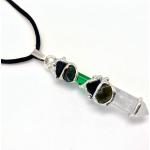 Amulettes vert jade en cristal 