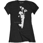 Amy Winehouse Scarf Portrait T-Shirt, Noir, M Femm