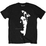 Amy Winehouse Scarf Portrait T-Shirt, Noir, XL Hom