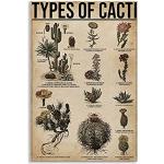 Affiches vintage en papier à motif cactus rétro 
