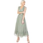 Robes d'été de soirée vertes maxi sans manches Taille 3 XL look fashion pour femme en promo 