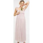 Robes roses en tulle à volants de demoiselle d'honneur Taille XL classiques pour femme en promo 