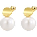 Boucles d'oreilles en perles AnaZoz dorées en argent à perles gravés look fashion pour femme 