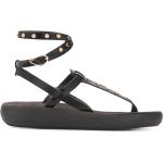 Sandales plates Ancient Greek Sandals noires à clous éco-responsable à bouts ouverts Pointure 41 look fashion pour femme 