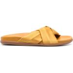 Sandales plates Ancient Greek Sandals jaune moutarde en cuir de veau à bouts ouverts Pointure 40 pour femme en promo 