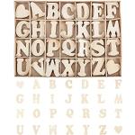 Lettres décoratives marron en bois 