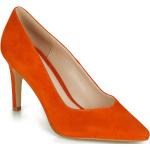 Escarpins ANDRÉ orange en cuir en cuir Pointure 40 avec un talon entre 7 et 9cm pour femme en promo 