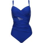 Maillots de bain une pièce saison été bleus en fibre synthétique Taille 3 XL plus size look fashion pour femme 