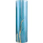 Vases tube turquoise en verre de 30 cm modernes 