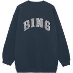 Sweats à col rond Anine Bing bleus en coton bio éco-responsable à col rond 