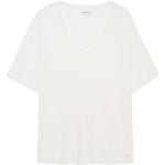 T-shirts col V Anine Bing blancs cassés en modal à manches courtes à col en V pour femme 