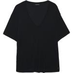 T-shirts col V Anine Bing noirs en modal à manches courtes à col en V pour femme 