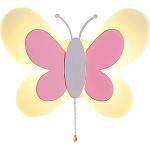Lampes design blanches en fer à motif papillons modernes 